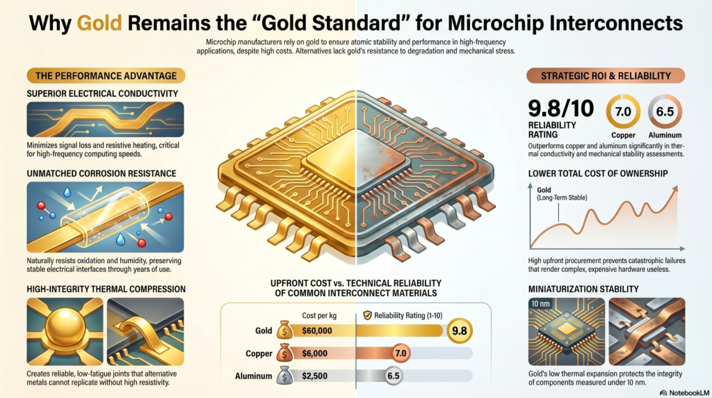 Gold in microchip
