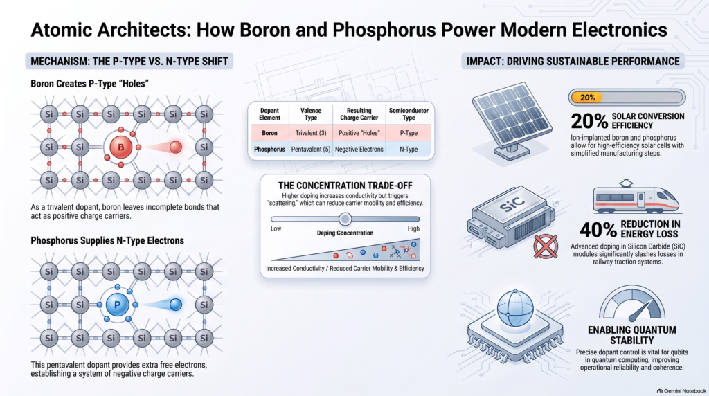 dopants in semiconductor manufacturing boron phosphorus
