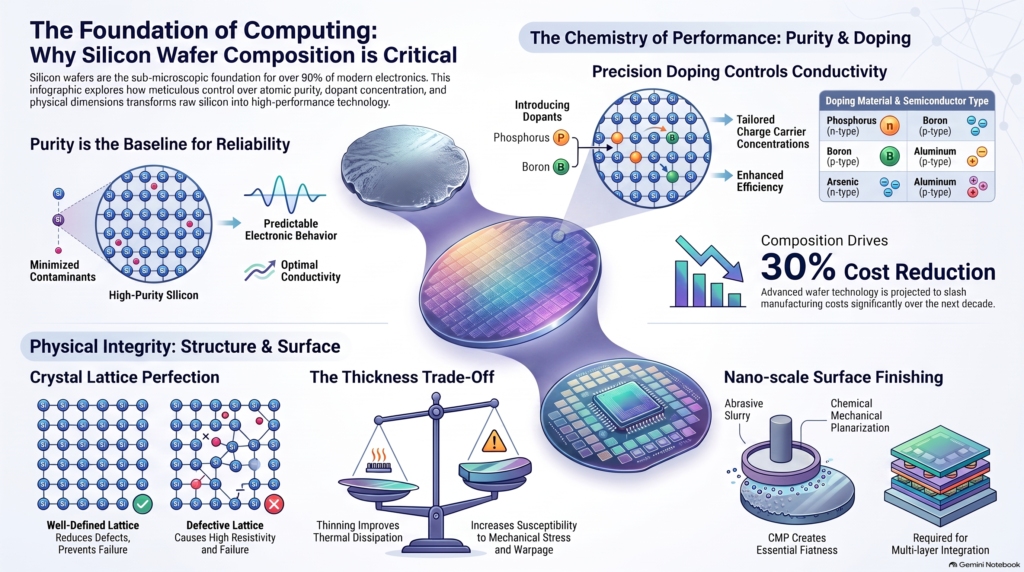 silicon semiconductor wafer composition